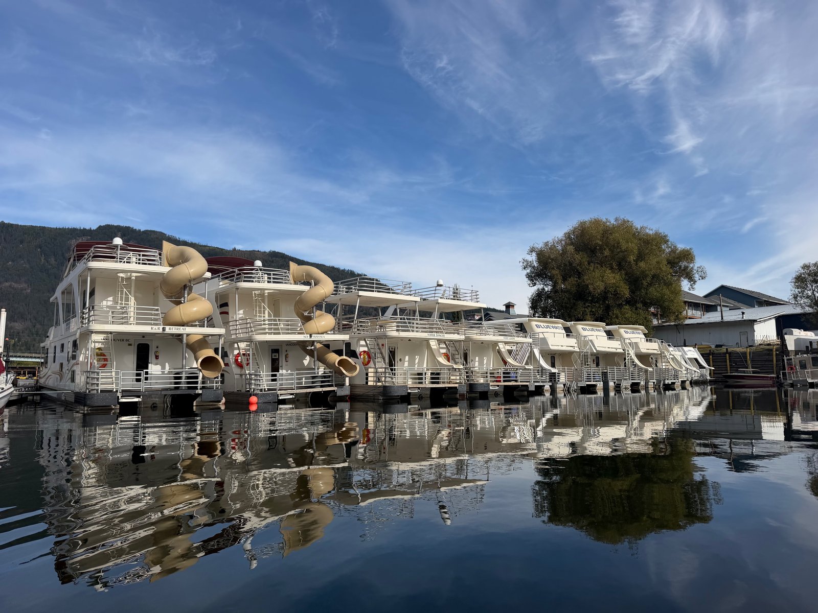 Houseboats at the marina, Sicamous